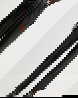 Marc Aurel pantaloni culoarea negru, drept, high waist, 1909-2000-93332