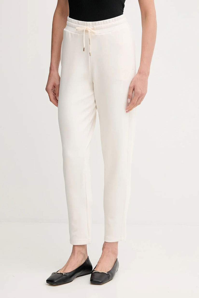 Joop! pantaloni de trening culoarea bej, cu imprimeu, 30048598