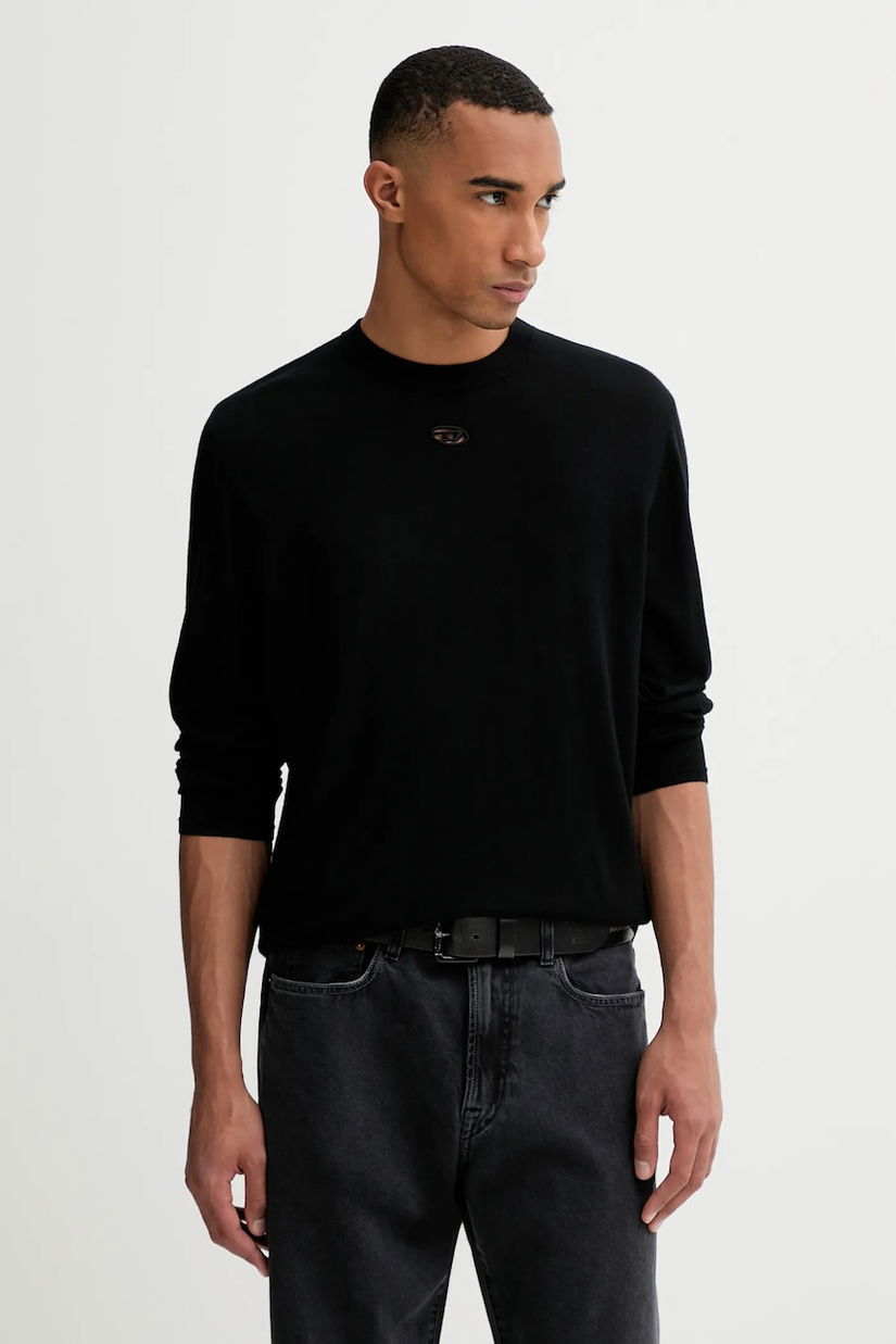 Diesel pulover de lână K-VALIAM culoarea negru, light, A17442.0DCCH