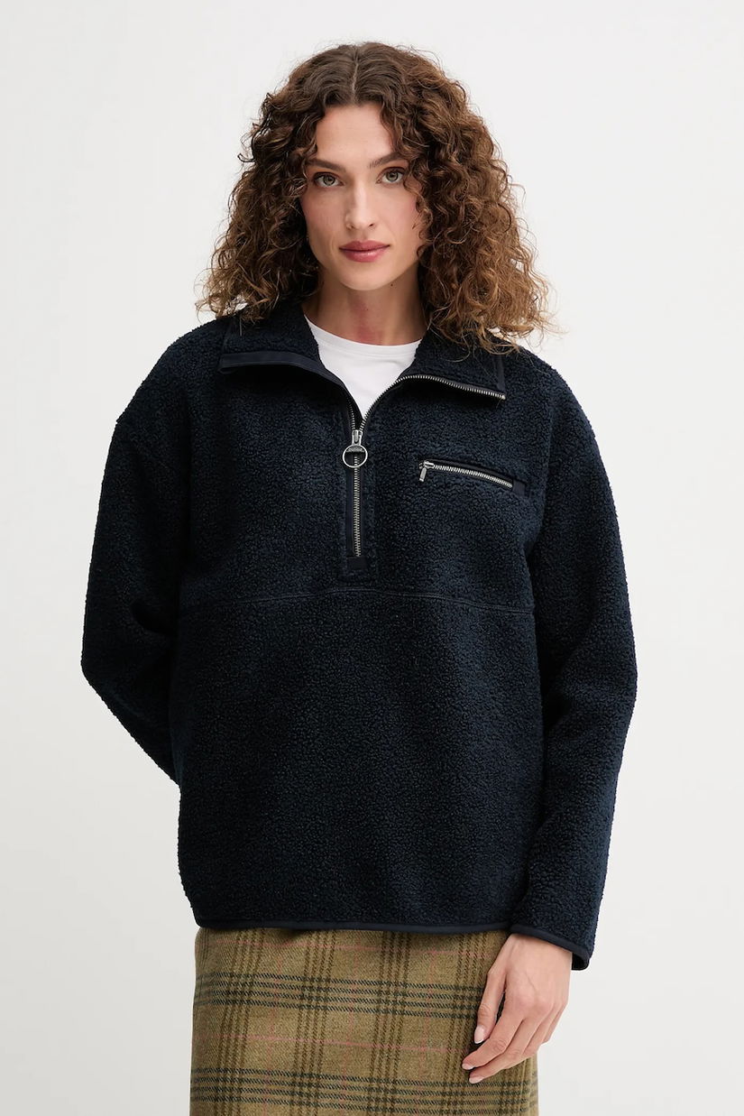 Barbour bluză MERSEA culoarea bleumarin, uni, LOL0568