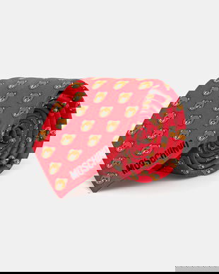 Moschino cravată de mătase culoarea negru, M5260 55059