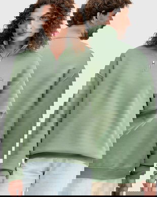 Lacoste hanorac de bumbac culoarea verde, neted, SH7759