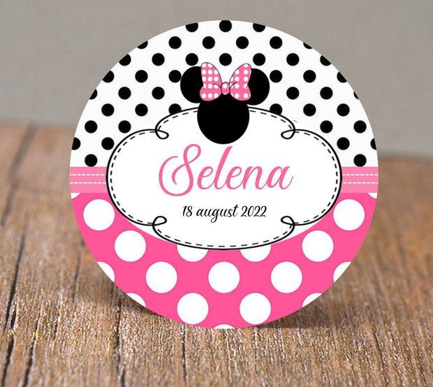 Toppere Minnie mouse roz decupate pe contur