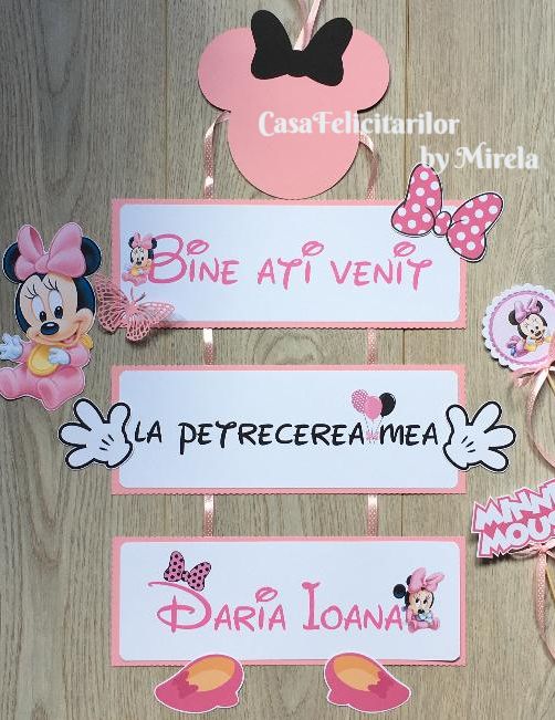 Banner Bine ati venit - tematica baby Minnie mouse