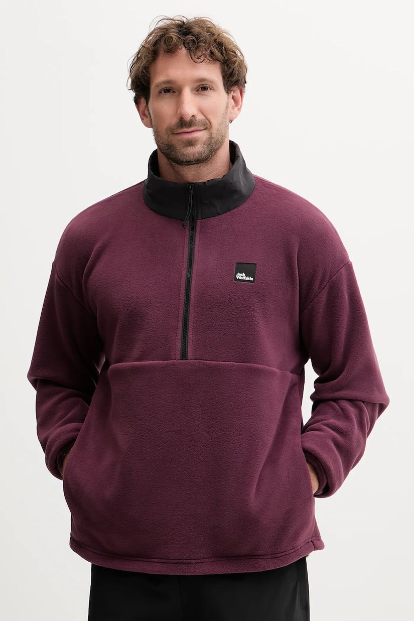 Jack Wolfskin hanorac fleece SUMETRO culoarea violet, uni, A64109