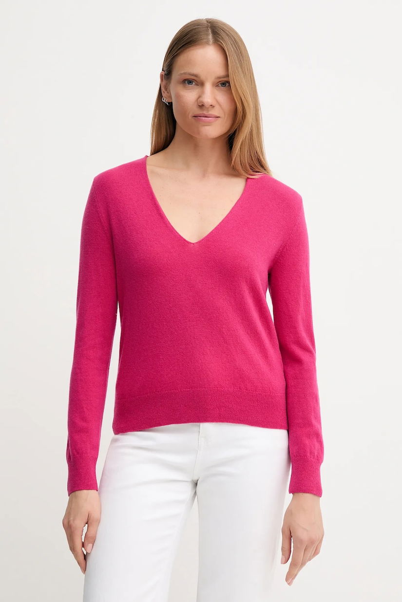 United Colors of Benetton pulover de lână culoarea roz, light, 1002D401Y
