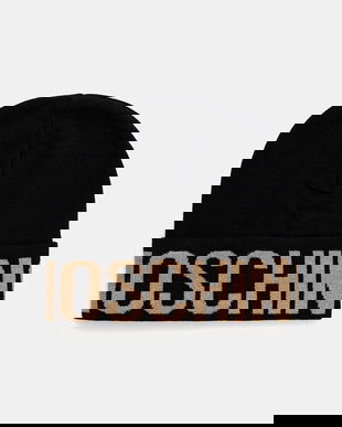 Moschino căciulă de lână culoarea negru, M3349 65457