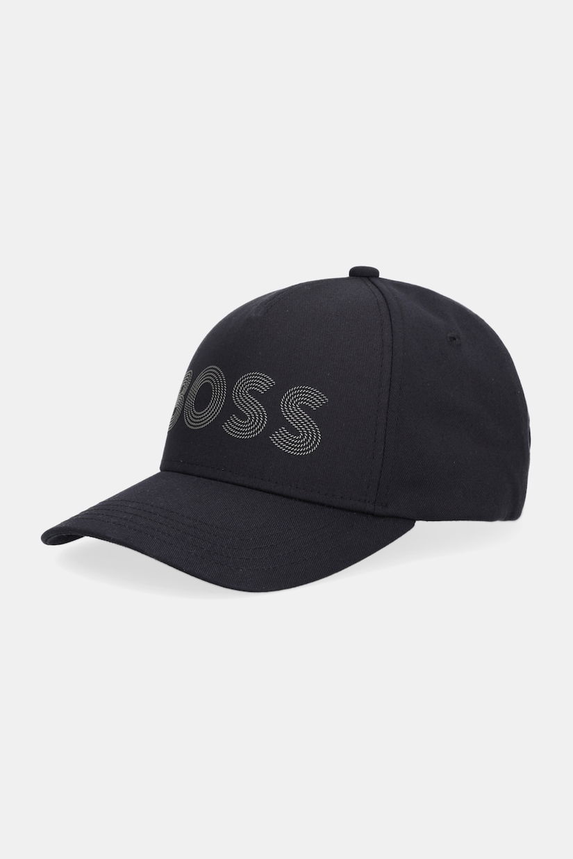 BOSS Green șapcă de baseball din bumbac culoarea gri, cu imprimeu, 50544417