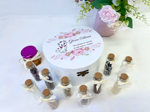 Cutie de mir personalizata - plina cu mirodenii pentru baita de a doua zi