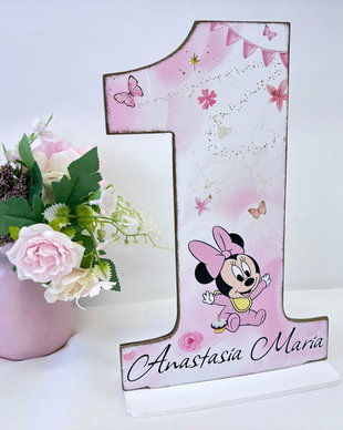 Cifra 1 Personalizata - Baby Minnie Mouse