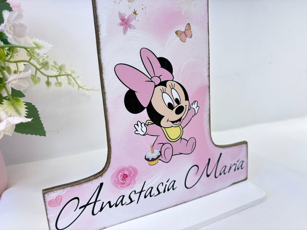 Cifra 1 Personalizata - Baby Minnie Mouse