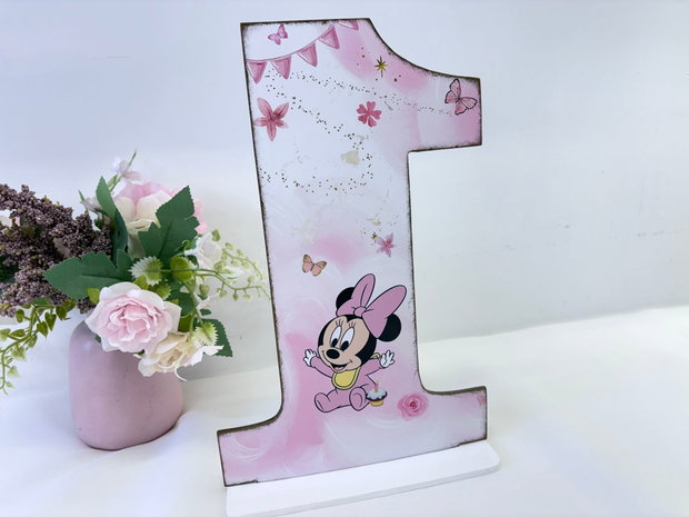 Cifra 1 Personalizata - Baby Minnie Mouse
