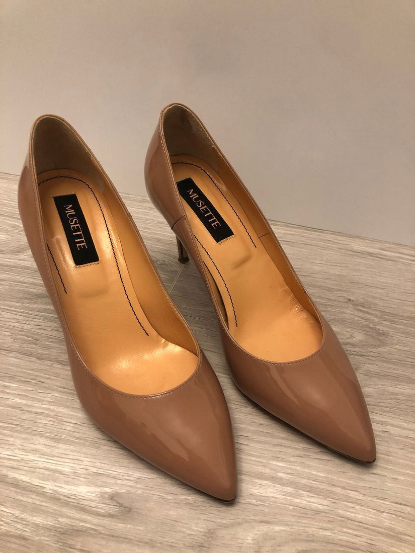 Pantofi stiletto, MUSETTE, culoare bej, marime 38