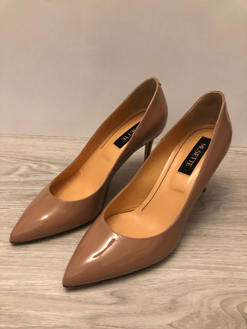 Pantofi stiletto, MUSETTE, culoare bej, marime 38