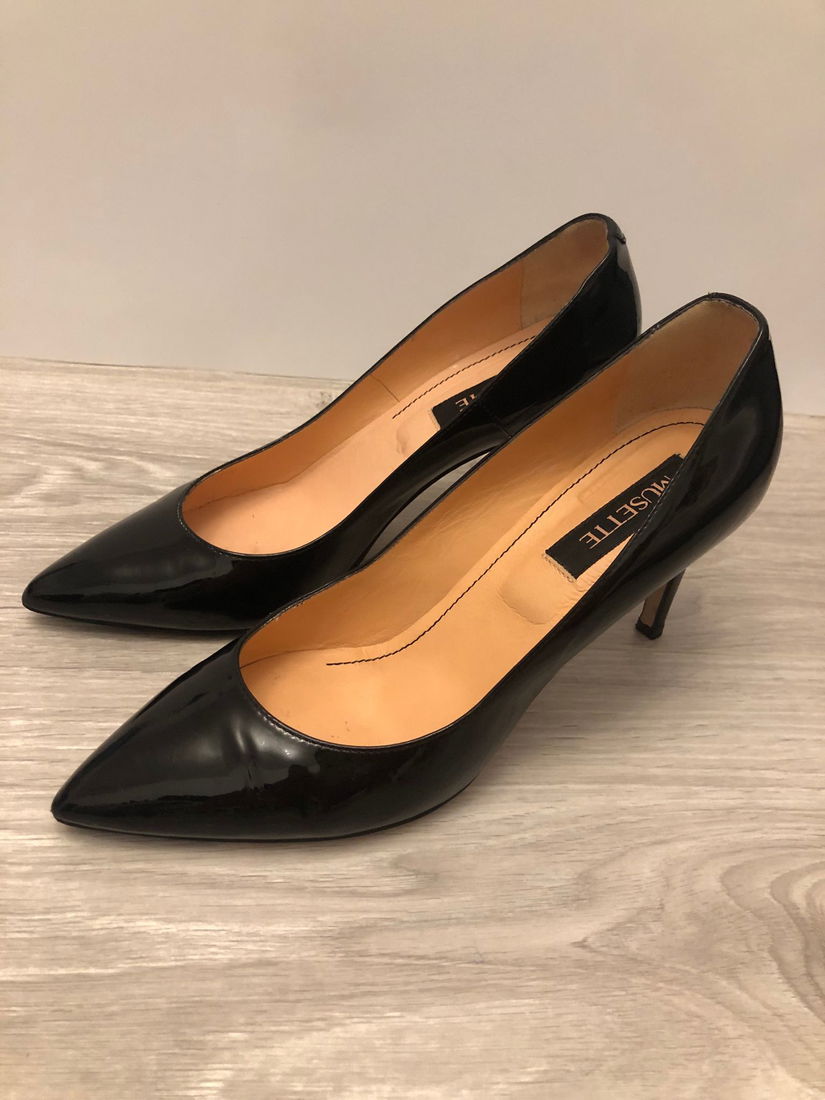Pantofi stiletto, MUSETTE, culoare negru, marime 38