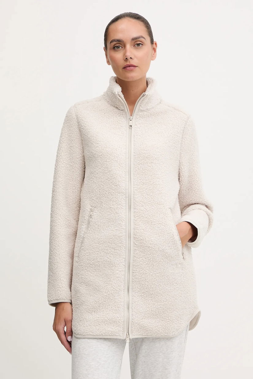 Jack Wolfskin hanorac fleece HIGH CURL culoarea bej, uni, A65074