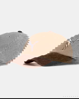 Puma șapcă de baseball din catifea culoarea bej, 26384