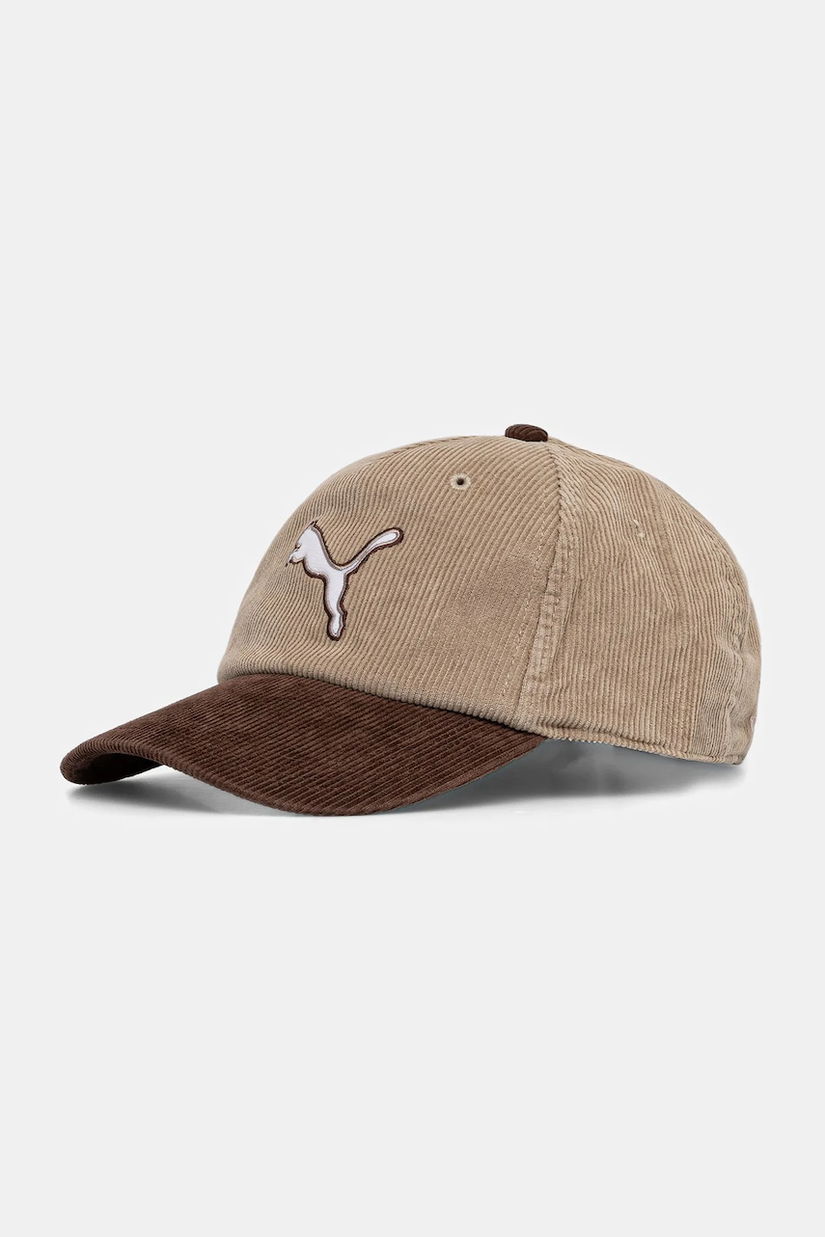 Puma șapcă de baseball din catifea culoarea bej, 26384