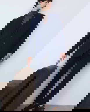 Medicine pantaloni culoarea albastru marin