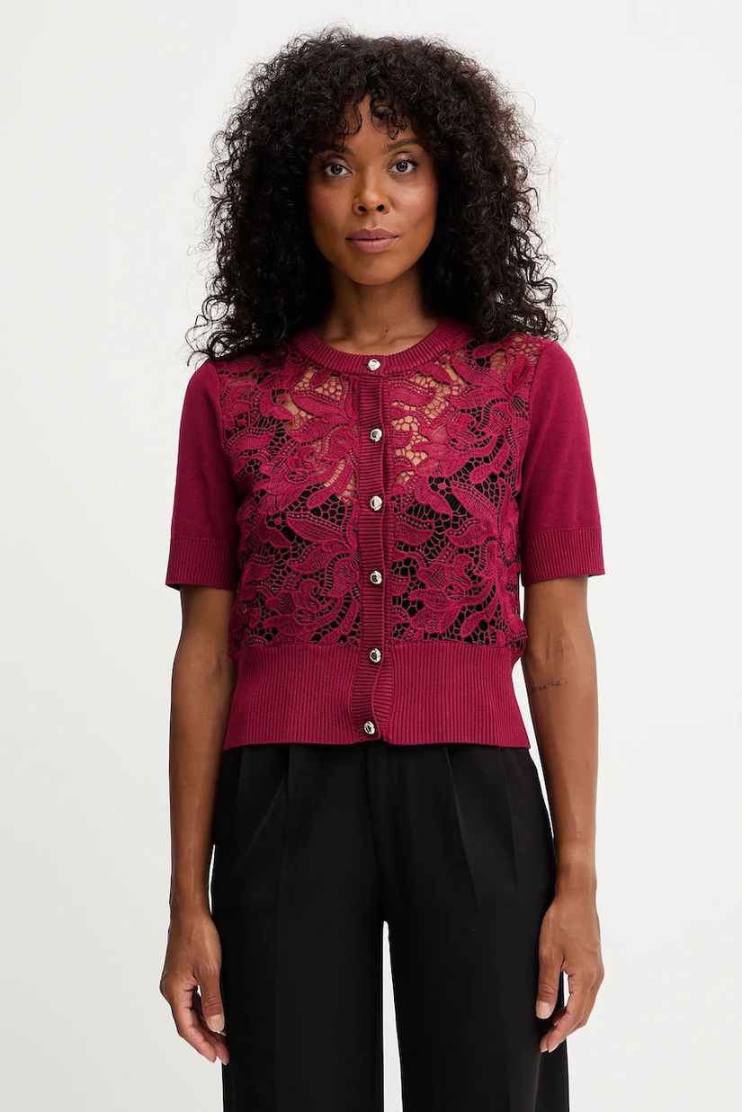 Morgan cardigan culoarea rosu, light, MYONG