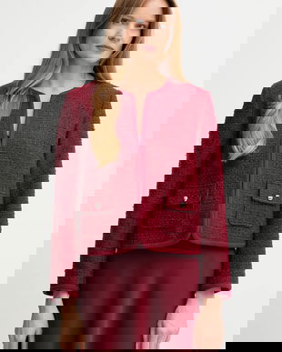 Joop! sacou culoarea bordo, un singur rând de nasturi, uni, 30048584