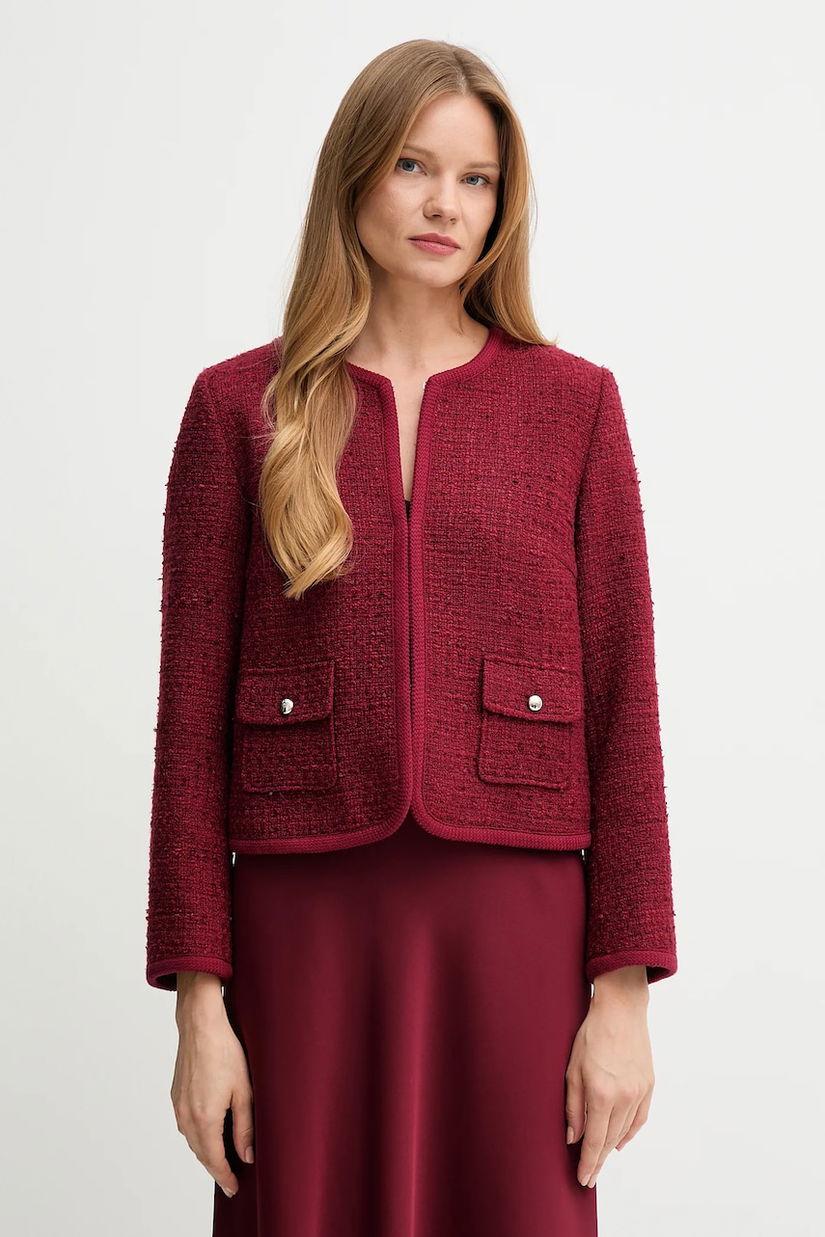 Joop! sacou culoarea bordo, un singur rând de nasturi, uni, 30048584