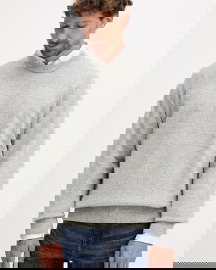 BOSS pulover de lână culoarea gri, 50550001