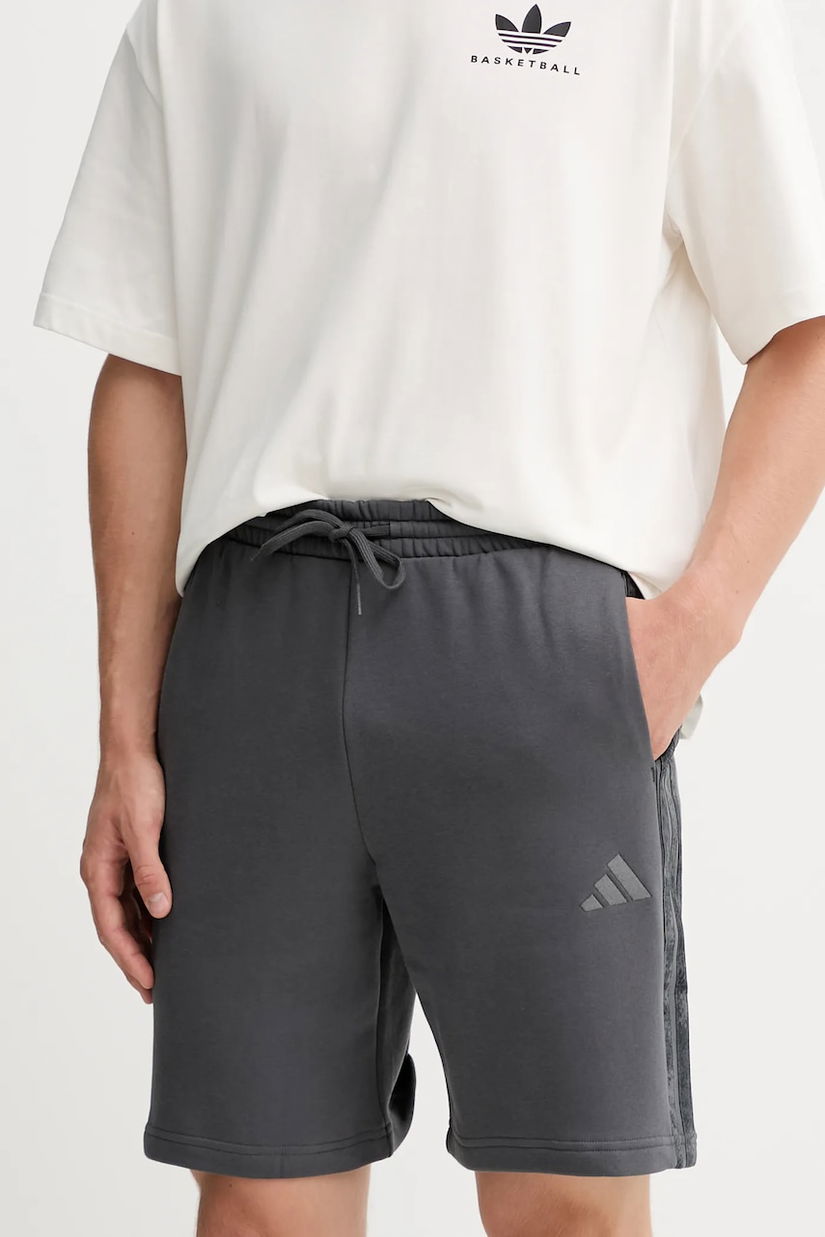 adidas pantaloni scurți Seasonal AOP culoarea gri, JM1719