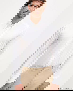 BOSS cămașă culoarea alb, cu guler button-down, regular, 50545234