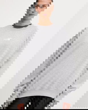 The North Face bluză Essential culoarea gri, melanj, NF0A89EPDYX1