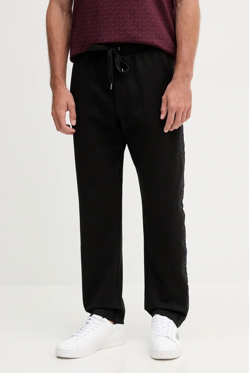 Michael Kors pantaloni de trening culoarea negru, cu imprimeu, CF552Q65MF