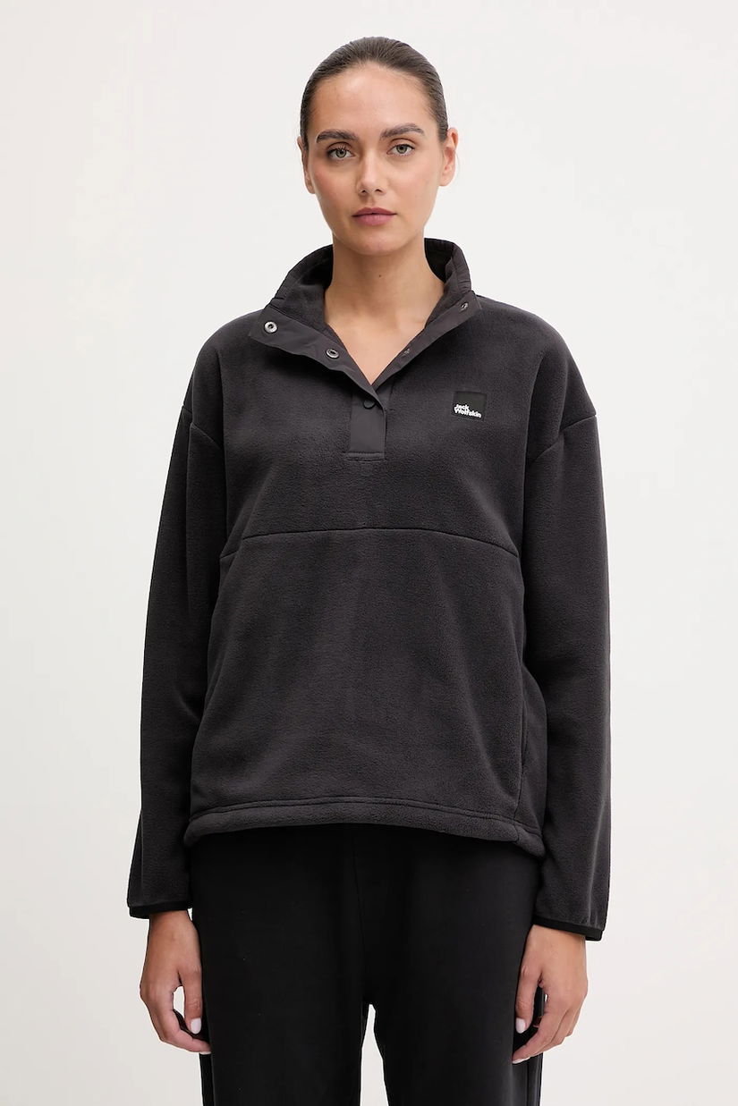 Jack Wolfskin hanorac fleece Sumetro culoarea bej, uni, A64110