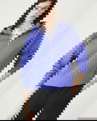 Medicine bluza culoarea violet, cu glugă, neted