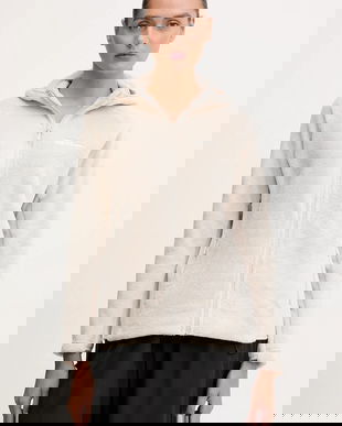 Jack Wolfskin hanorac Rotwand culoarea bej, cu glugă, uni, A61897