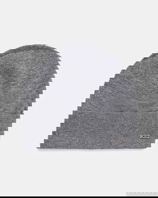 BOSS căciulă de lână culoarea negru, de lână, din țesătură unia, 50524276