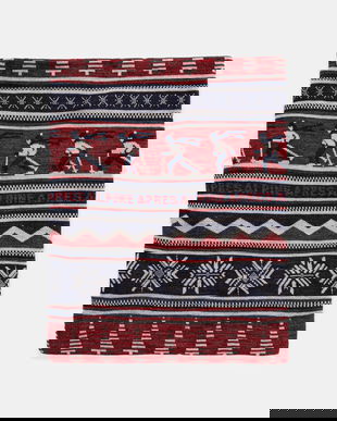 Smartwool fular reversibil Thermal Merino Reversible culoarea maro, uni