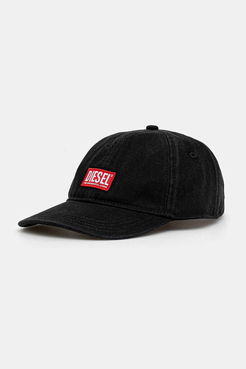Diesel șapcă de baseball din bumbac culoarea negru, cu imprimeu