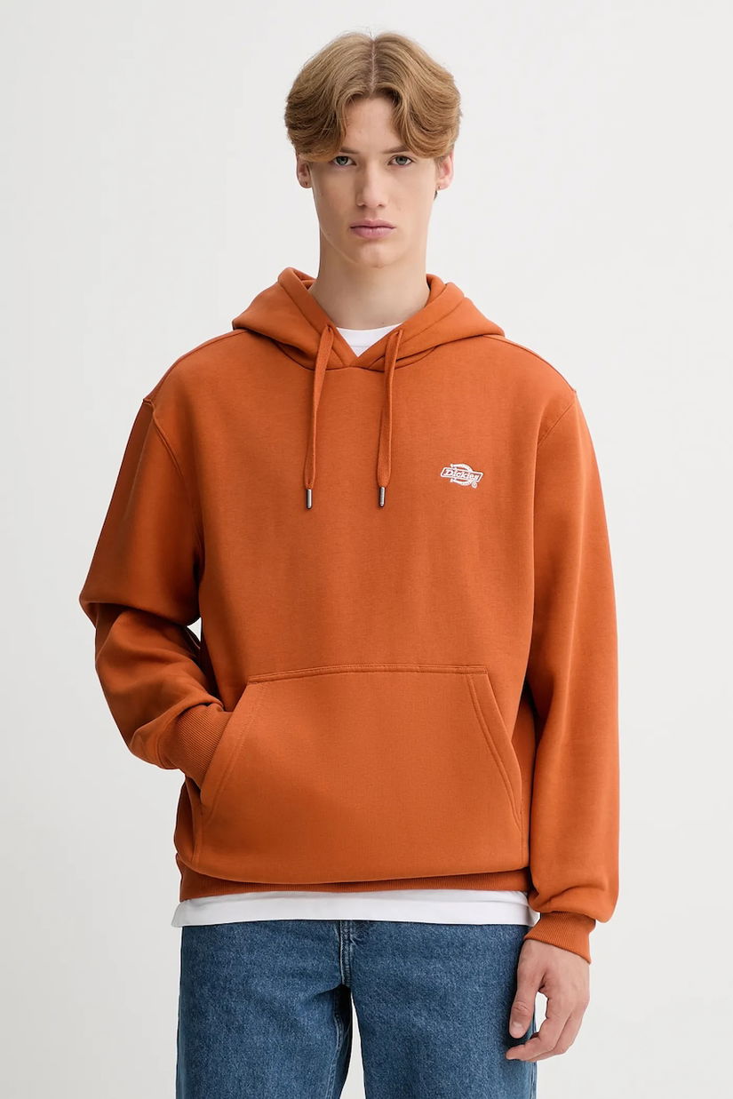 Dickies bluza barbati, culoarea portocaliu, cu glugă, neted