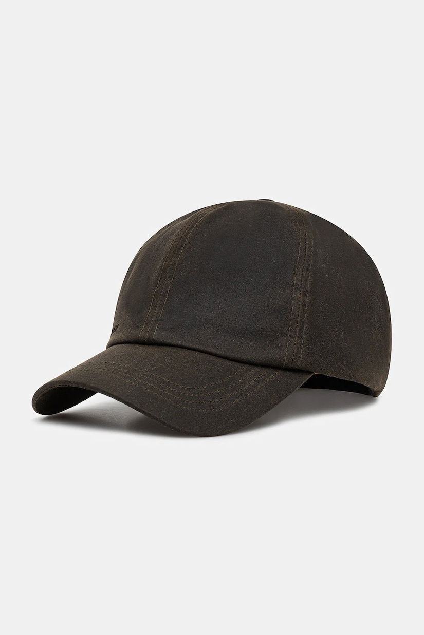 Barbour șapcă de baseball din bumbac culoarea verde, neted