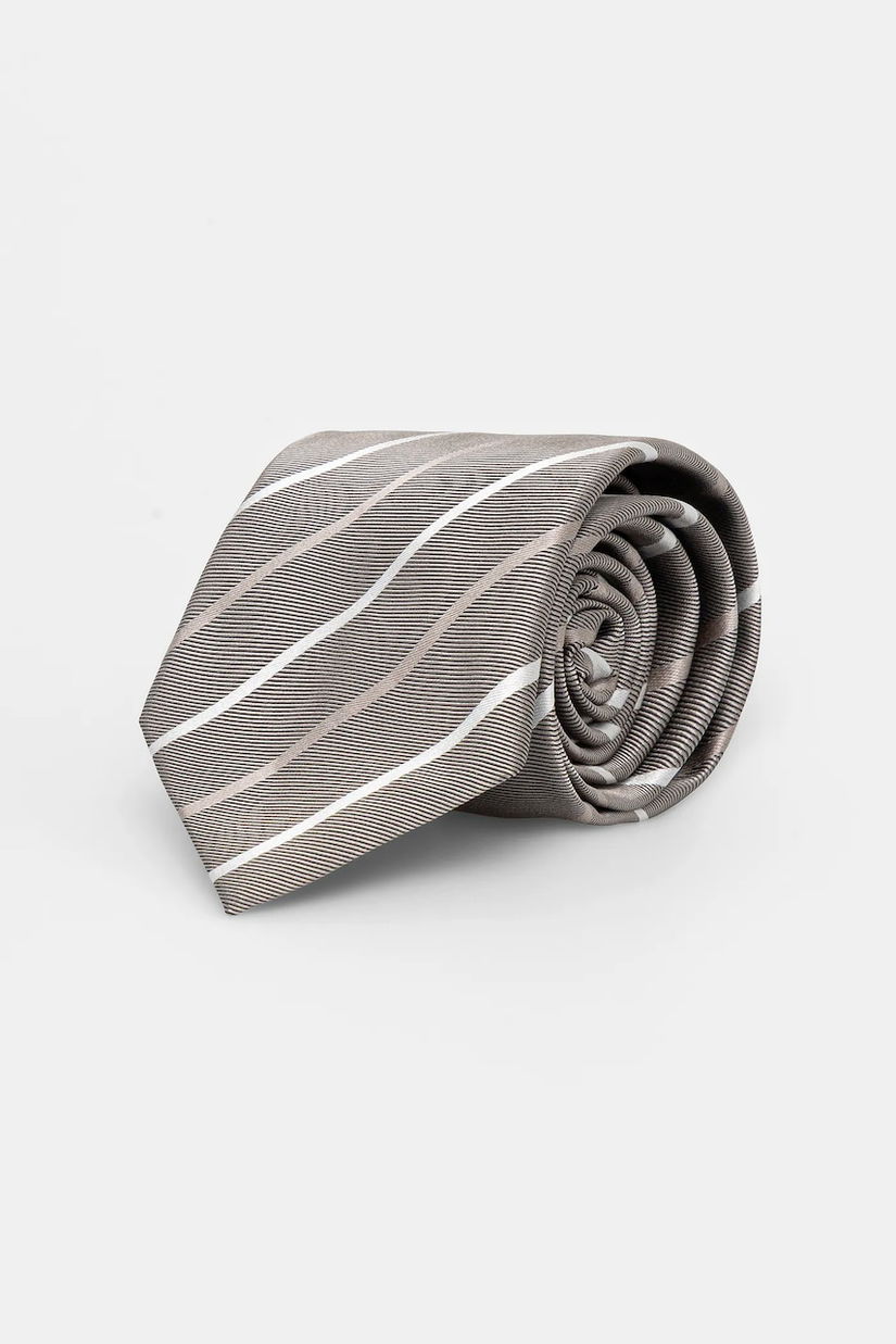 BOSS cravată de mătase culoarea gri, 50550914