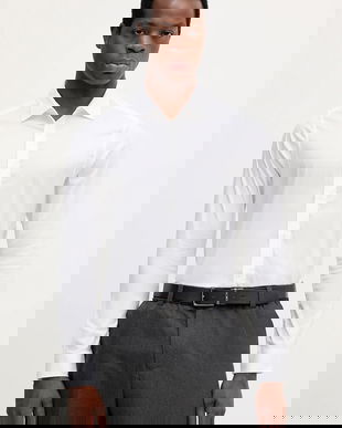 Mos Mosh cămașă MANNY culoarea alb, cu guler clasic, regular, 508140