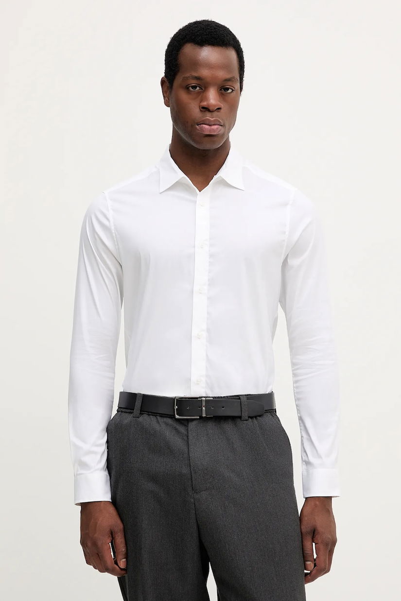 Mos Mosh cămașă MANNY culoarea alb, cu guler clasic, regular, 508140