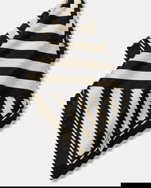 Filippa K eșarfă de mătase culoarea negru, cu imprimeu, 31821