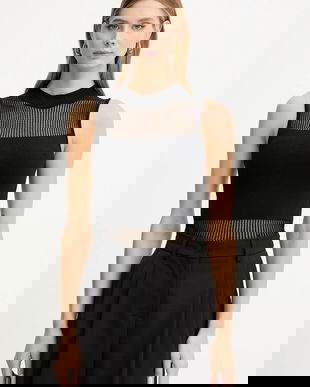 Morgan top culoarea negru, uni, MJULIE