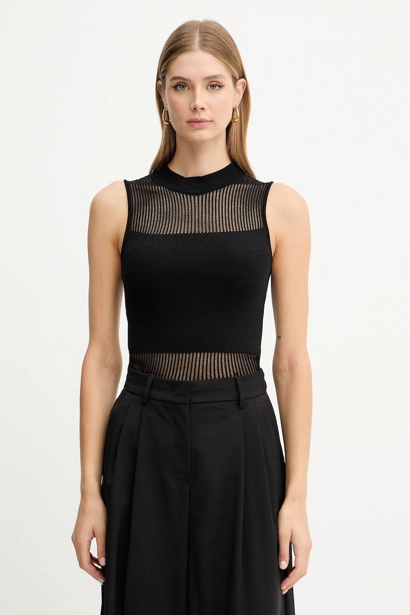Morgan top culoarea negru, uni, MJULIE
