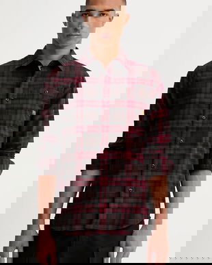 G-Star cămașă din bumbac culoarea bordo, cu guler clasic, slim, D23553.D748