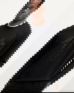 Joop! hanorac de bumbac culoarea negru, cu imprimeu, 30046988