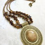 Colier vintage ochi de tigru