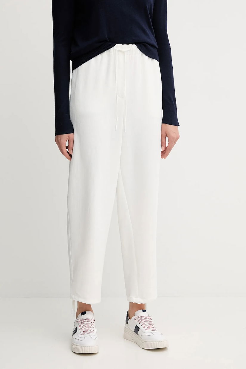 United Colors of Benetton pantaloni de trening culoarea bej, uni, 40A6DF09V