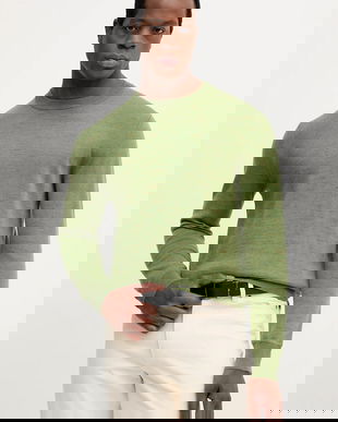 United Colors of Benetton pulover de lână culoarea verde, 111ZU10AB